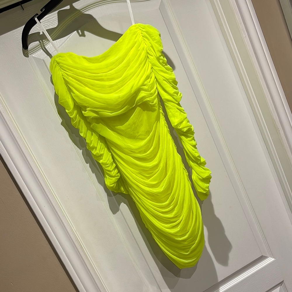 Babaton Bright Yellow Long Sleeve Dress